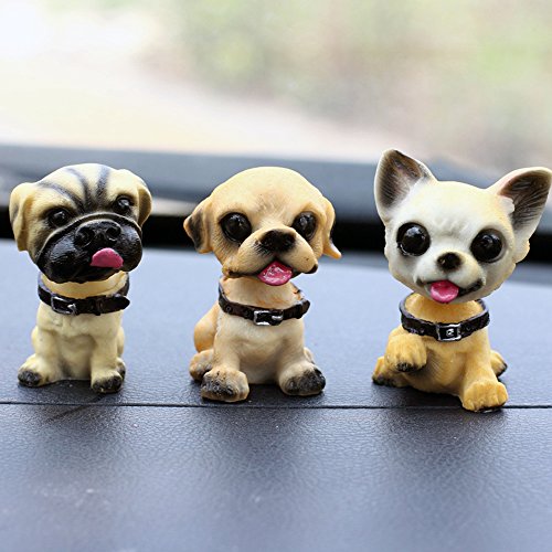 Cute Dog Bobblehead Doll Car Accessories Dashboard Decorations Car Home Office Ornaments 6 Pcs