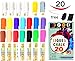 Best 20 Pcs Liquid Chalk Markers Pack,16 Chalk Markers Neon, 4 Chalk Markers White, Chalk Markers Erasable, Non Toxic - for Blackboards, Glass,Windows, for Kids and Artists