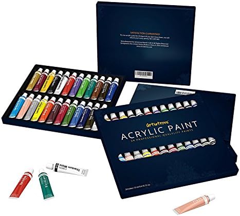 The Finest Quality Acrylic Paints for All of Your Artistic Needs - Equip Yourself With This Master-Class 24-Tubes Set by Artistrove, Premium Pigmented Paint That Will Spark The Artist Within You! …