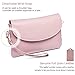 befen Full Grain Leather Wristlet Clutch Crossbody Phone Wallet, Mini Cross Body Bag with Shoulder Strap/Wrist Strap/Card Slots - Mauve