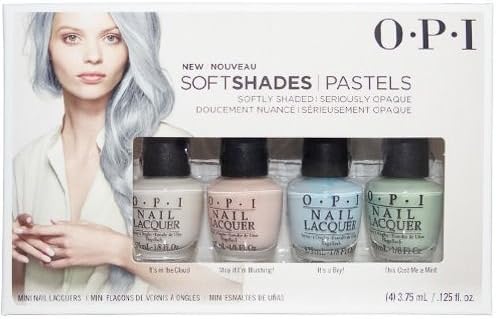 Mini Soft Shades Pastels Nail Polish Lacquer 1 Set of 4 x .125 fl. oz each "Spring Collection"
