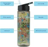Smash Water Bottle 700ml Black with Screw Top and Straw - Reusable view 2