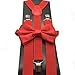 4everStore Unisex Bow Tie & Suspender Sets, Red