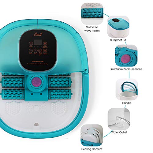 Foot Spa Bath Massager with 6 Motorized Rollers, Multifunction with