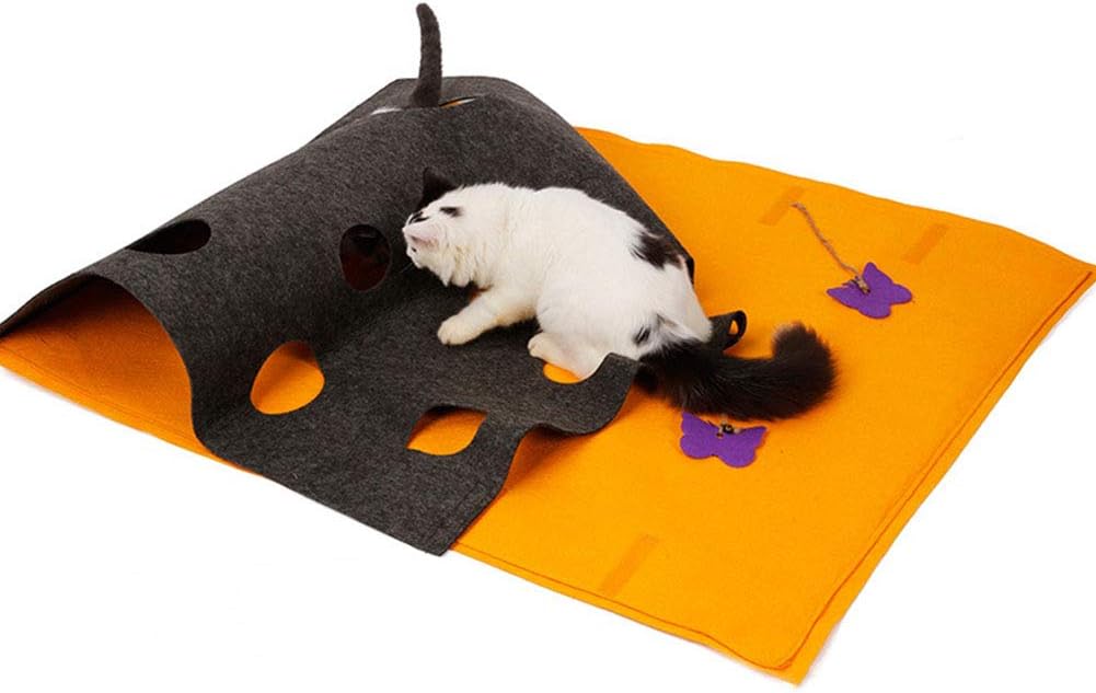 Zero Chat Diy Tapis De Jeux Multifonction Diy Minou Couverture De Jeu Puzzle Tunnel Jouet Pour Divertissement De Chaton Lapin Chiot Minou Interieur Ou Exterieur 90 110cm Amazon Fr Sports Et Loisirs