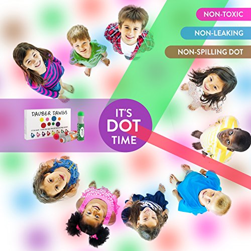 8-pack Washable Dot Markers / Bingo Daubers Dabbers Dauber Dawgs Kids / Toddlers / Preschool / Children Art Supply 3 Pdf Coloring eBooks = 100 Activity Sheets To Do!