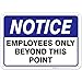Employees Only Sign, Employees Only Beyond This Point Sign, 10x7 Rust Free Aluminum, Weather/Fade Resistant, Easy Mounting, Indoor/Outdoor Use, Made in USA by SIGO SIGNS primary
