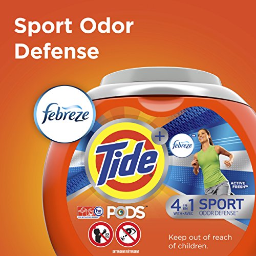 Tide PODS Plus Febreze Odor Defense Laundry Detergent Pacs, Active