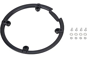 Tiiyee Bike Crankset Chain Wheel Cover, Chain Guard Protector Bicycle Sprocket Plastic Cover with Mounting Screws Chainring P