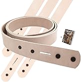 Tandy Leather Craft Belt Blanks - 1-1/2In x 48In 44538-00 Women or Mens Blank Veg Tan Strap kit, Repair Designer Crafts, & Toolining Work, E-book