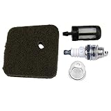 Hipa Spark Plug + Fuel Filter + Air Filter + Primer Bulb for STIHL FC55 FS38 FS45 FS46 FS55 HS45 KM55 HL45 String Trimmer Brush Cutter 4140 124 2800