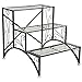 MyGift 3 Tier Planter Rack, Step Style Folding Plant Pot Shelf Stand, Blackthumb 2