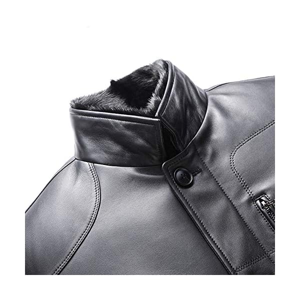 Denny&Dora Mens Mink Fur Coat Black Color Men's Sheepskin Jacket - Image 5