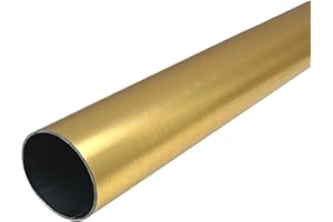 DESUNIA 48" HEAVY DUTY Round Closet Rod | 32mm Diameter | Satin Brass Clothes Pole | 1 Pack