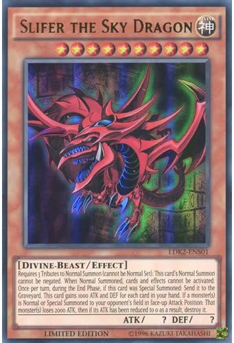 LDK2-ENS01 Limited Ed Slifer the Sky Dragon Ultra Rare Card Legendary Decks 2 Yu-Gi-Oh Single Card