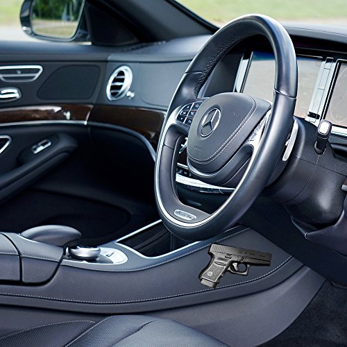 2 Pack Pistol Car Mount & Mount For Truck And Home | Rubber Coated 25Lbs Rated | Gun Magnet | Under the desk holster | Gun Rack | Pistol Rack | Car holster | Gun mount | Bedside Holster