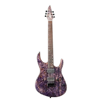 Buy Eart Explorer 1 Electric Guitar 6 String Right Solid Body Electric Guitar Dendritic Veneer Black Natural Blue Purple Online In Indonesia B08c1ymf7y