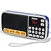 AM FM Portable Pocket Radio Battery Operated - with Best Reception. AM FM Compact USB Rechargeable Radios Music Player Support Micro SD/TF Card Slot (Blue)
