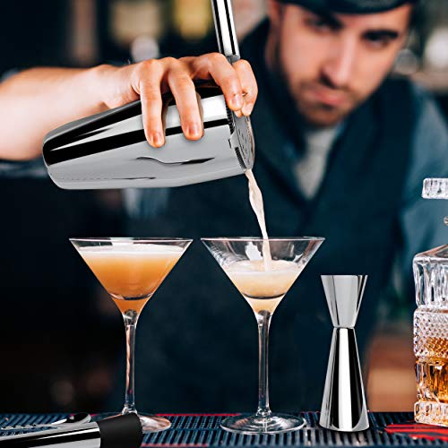 All-inclusive Bar Set | Professional Home Bartender Cocktail Shaker Set | Includes a Recipe Book & All Necessary Bar Tools and Accessories | Impressive Gift for Men! (Silver) - Thumbnail 3