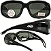 Motorcycle Safety Sunglasses Over-Prescription Rx Glasses Smoke Meets ANSI Z87.1 Standards For Safety Glasses Has Soft Airy Foam Padding