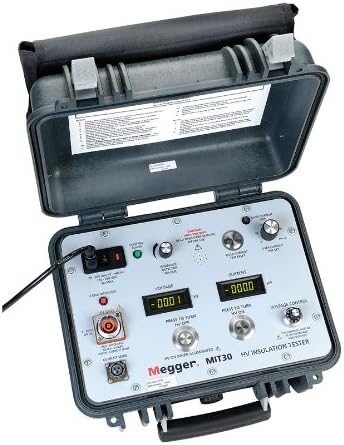 Megger MIT30 High Voltage Insulation Tester, 33 Megaohms Resistance, 30kV Variable Test Voltage, 330 Microamps Test Current