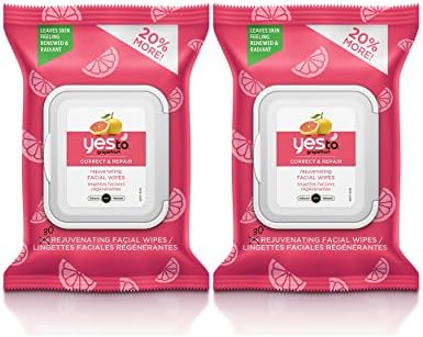 Yes to Grapefruit Wipes with Grapefruit Extract, 25 count (Pack of 2)