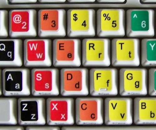 LEARNING ENGLISH COLORED KEYBOARD STICKERS (LOWER & UPPER CASE) FOR DESKTOP, LAPTOP AND NOTEBOOK