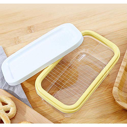 Organizer Sealed Rectangular Storage Box, Butter Box Butter Box Cheese Cutting Crisper for Home