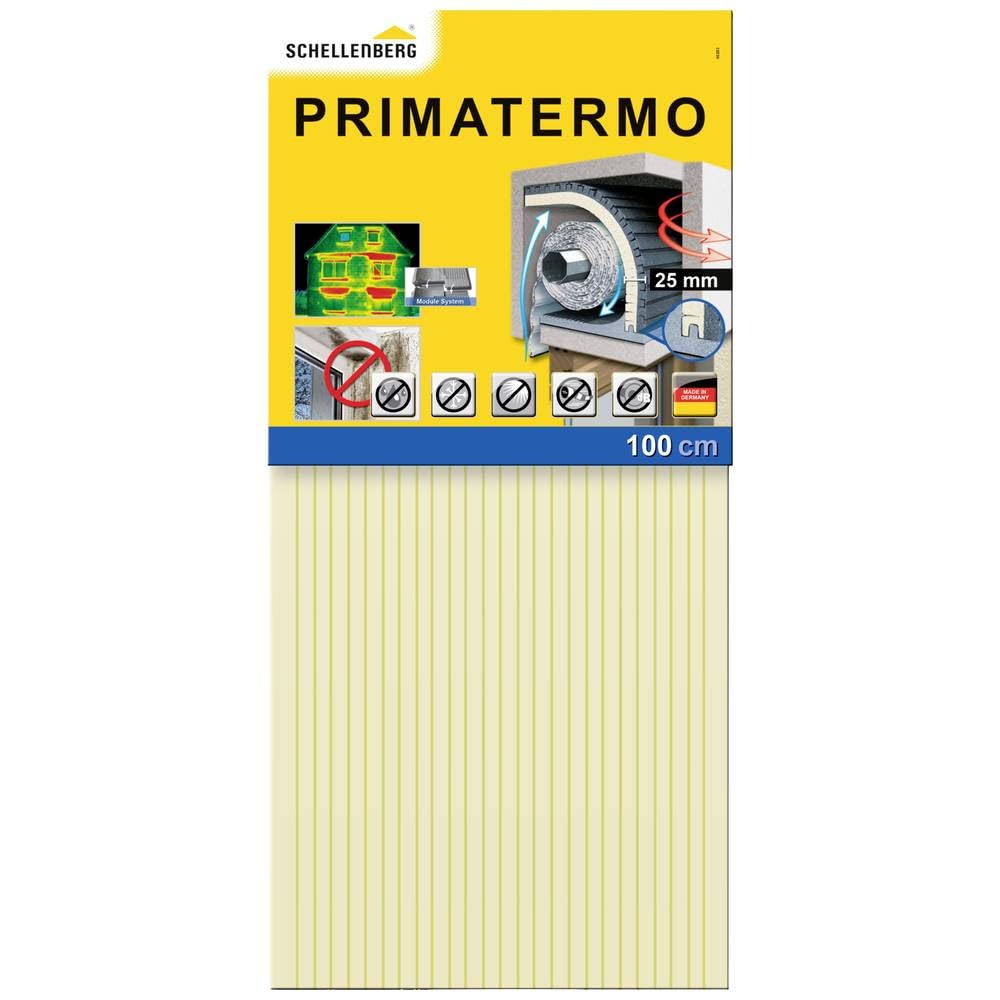 Schellenberg 66283 – Thermal Insulation for Blinds, 2 Pieces of 25 mm Thickness – 100 x 50 cm, 100 x 50 cm/25 mm, Black Corlor