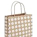 GSSUSA 8x4.75x10 50 Pcs Kraft Paper Bags Shopping Bags Grocery Mechandise Paper Gift Bags (Brown with White Dot)