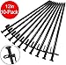 Beefoor Tent Stakes, Heavy Duty Camping Stakes 12-Inch Forged Steel Tent Pegs Unbreakable and Inflexible Available in Rocky Place Dessert Snowfield and Grassland(10-Pack)