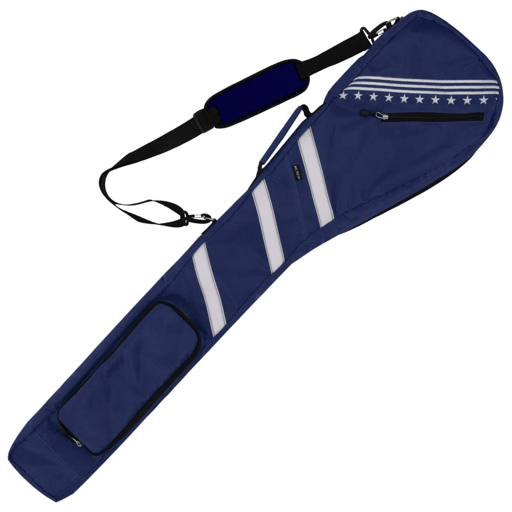 Big Teeth Golf Sunday Bag, Small Golf Bag Lightweight, Par 3 Golf Bag for A Few Clubs Driving Range, Practice with Carry Shoulder Strap Foldable Multi-Colour