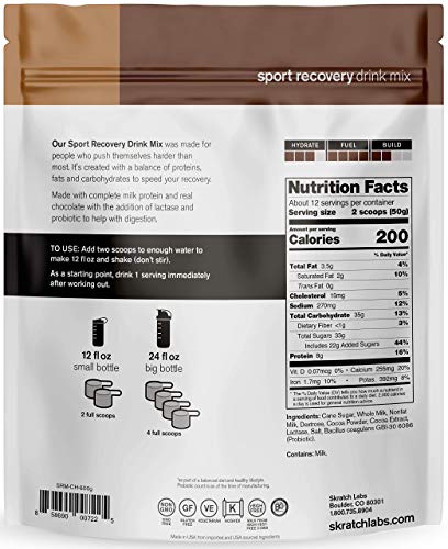 SKRATCH LABS Sport Recovery Drink Mix with Chocolate, (21.2 oz, 12 servings) with Complete Milk Prot - //medicalbooks.filipinodoctors.org