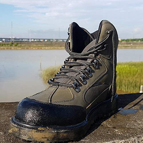 8 Fans Men's Fishing Hunting Wading Shoes AntiSlip Durable Rubber Sole