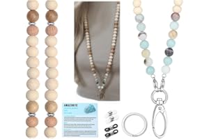 SAM & LORI Lanyards for Id Badges for Women Cute Teacher Lanyard Cruise Lanyard for Ship Cards Beaded Teacher Lanyards for Id Badges and Keys Neck Lanyard Beaded Keychain Lanyard Personalized String