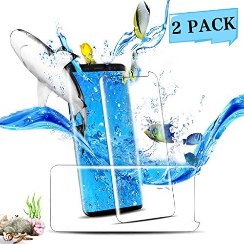 Pasnity Screen Protector for Galaxy S8, 2-Pack Tempered Glass [Case Friendly] 3D Curved Edge Ultra Clear 9H Hardness, [HD] [No Bubbles] [Scratch] [Anti Fingerprint], Easy to install (Clear)