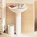 American Standard 0268.004.020 Ravenna Pedestal Sink Basin with 4-Inch Faucet Spacing and without Towel Bar, White