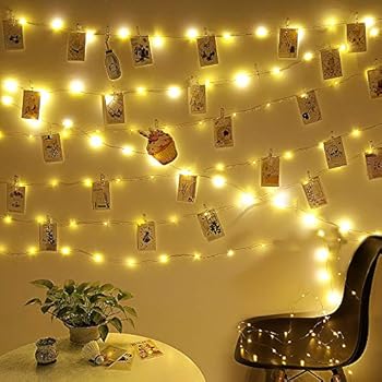 LED String Lights, 200 LEDs 66 FT Firefly Starry Fairy Silver Wire String Lights Waterproof USB Powered String Light Warm White Ambiance Lighting for Bedroom Indoor Outdoor Christmas Party Decor