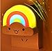LED Baby Night Light, OxyLED Kids Bedside Night Lamp Rainbow Toddler Nightlight with Voice Light Sensor - Plug in Wall Light Lamp (1-Pack)