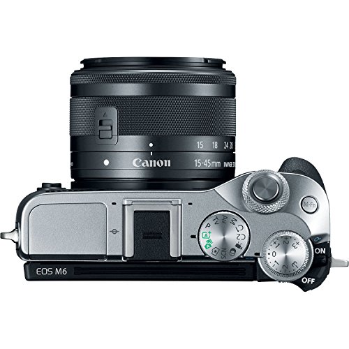 Canon-M6-EOS-242MP-Mirrorless-Digital-Camera-with-EF-M-15-45mm-IS-STM-Lens-Silver-64GB-Extreme-SDXC-Memory-UHS-I-Card-Accessory-Bundle