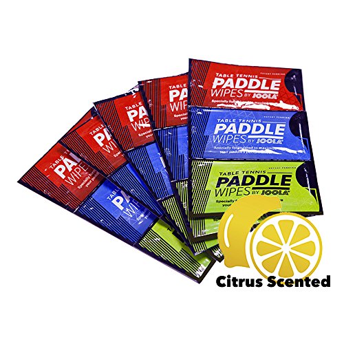 image for JOOLA Single-Use Table Tennis Paddle Cleaning Wipes (18 Count) - Rubbe