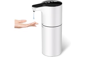 YIKHOM Automatic Liquid Soap Dispenser, Touchless Dish Soap Dispenser, 450mL/15.37 oz Electric Soap Dispenser 8 Level Adjustable Control, USB C Rechargeable Auto Soap Pump Hands Free for Kitchen