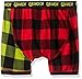 MJC International Men's Grinch and Max Naughty OR Nice Plaid Cotton Stretch Boxer Brief