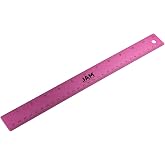 JAM PAPER Strong Aluminum Ruler - 12 Inch - Metal Ruler with Non-Skid Cork Backing - Fuchsia Metallic - Sold Individually