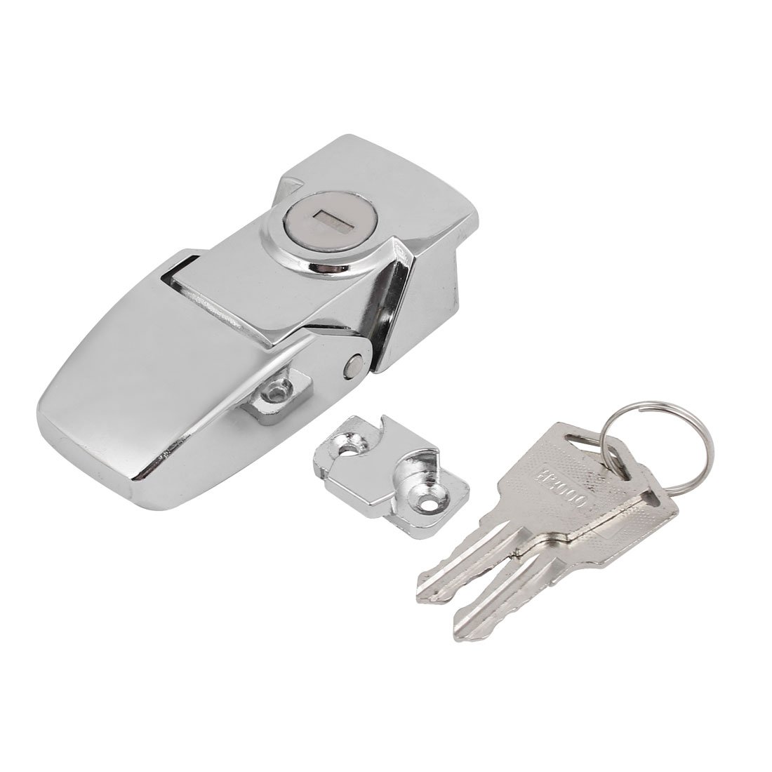 Sourcingmap Cabinets Boxes Cases Security Toggle Hasp Latch Lock Silver Tone w 2 Keys