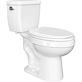 Edgehill 1.28 GPF Two Piece Elongated Chair Height Toilet with Left Hand Lever - Less Seat, ADA Compliant
