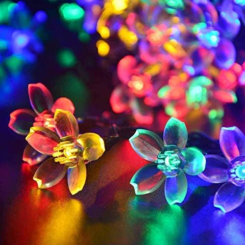UCTEK Solar String Lights, 21ft 50 LED Blossom String Fairy Garden Lights String, Flower Decorative for Outdoor, Home, Lawn, Wedding, Patio, Party and Holiday Decorations(Multi-Color)