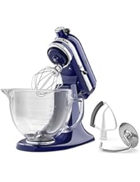 Sale Kitchenaid Ksm105gbcbu 5 Qt Tilt Head Stand Mixer With Glass Bowl And Flex Edge Beater Cobalt Blue Digital Preset Temperature