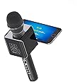 Tzumi PopSolo – Rechargeable Bluetooth Karaoke Microphone and Voice Mixer with Smartphone Holder – Great for All Ages (Black)