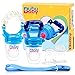 Bububaby Food Feeder/ Baby Fruit Feeder/ Fresh Food Feeder/ Silicone Pacifier/ No Messy Mesh Bag/ Baby Teething Toy/ 2 Extra Nipples/ 2 Pack (Sky Blue)